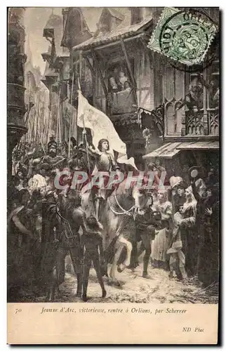 Cartes postales Jeanne d arc Victorieuse rentre a Orleans par Scherrer