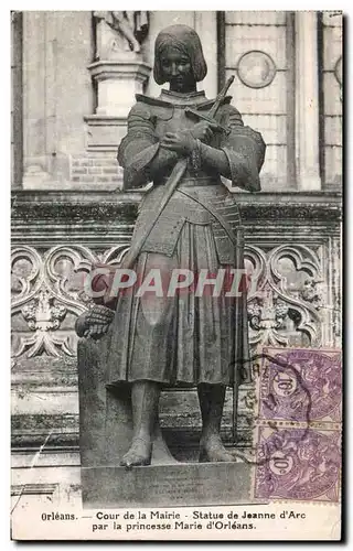 Cartes postales Orleans Cour de la Mairie Statue de Jeanne d Arc par la princesse Marie d Orleans