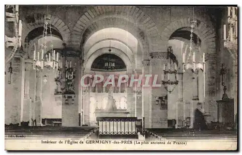 Cartes postales Interieur de l Eglise de Germigny des Pres (La plus ancienne de France)