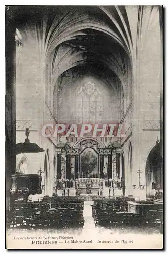 Cartes postales Pithiviers Le Maitre Autel Intereiur de I Eglise