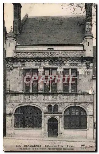 Ansichtskarte AK Beaugency L Hotel de Ville Facade Renalssance A Einterieur remarquables tapisseries