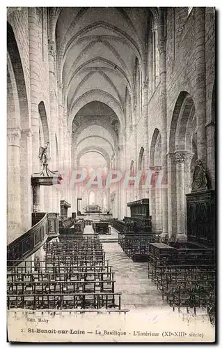 Cartes postales St Benoit sur Loire La Basilique L Interieur