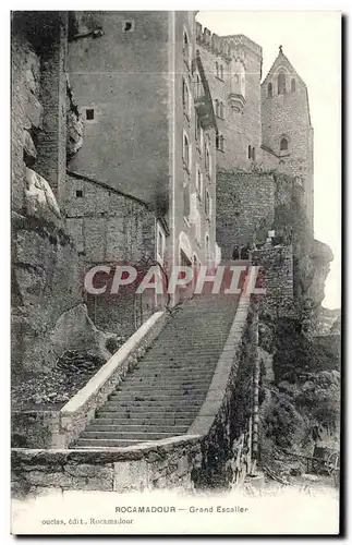 Ansichtskarte AK Rocamadour Grand Escalier