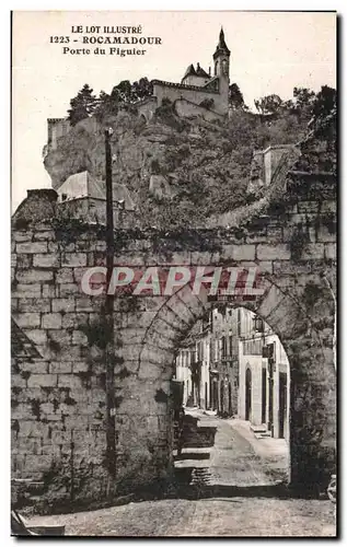 Cartes postales Le Lot Illustre Rocamadour Porte du Figuier