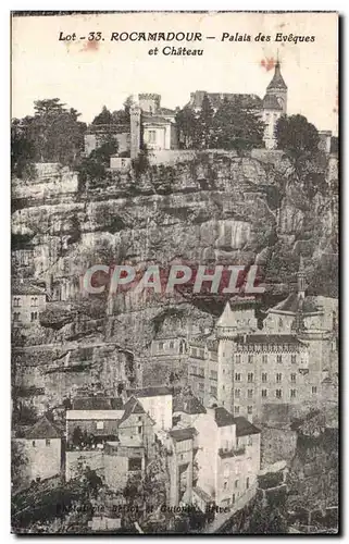 Ansichtskarte AK Lot Rocamadour Palais des Eveques et Chateau