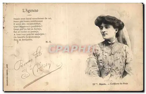 Cartes postales Agen Coiffure du Pays Folklore Costume