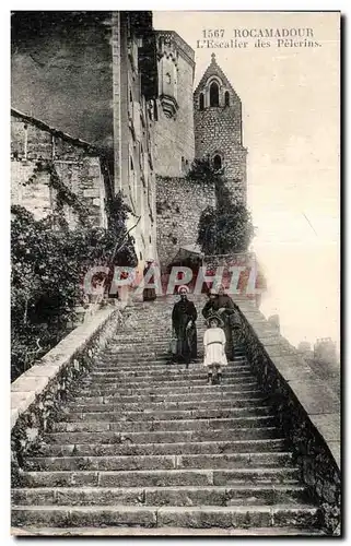 Cartes postales Rocamadour L Escalier des Pelerins