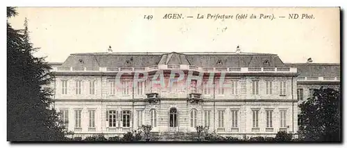 Cartes postales Agen La Prefecture (Cote du Parc)