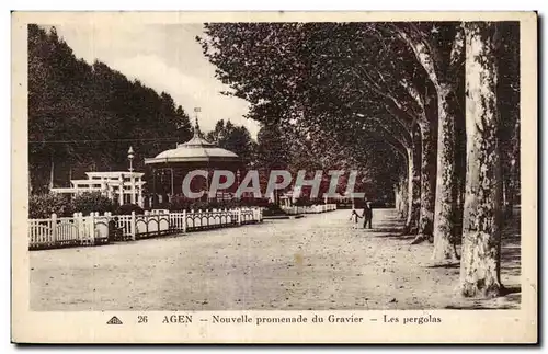 Ansichtskarte AK Agen Nouvelle promenade du Gravier Les pergolas