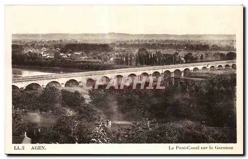 Ansichtskarte AK Agen La Pont Canal sur la Garonne