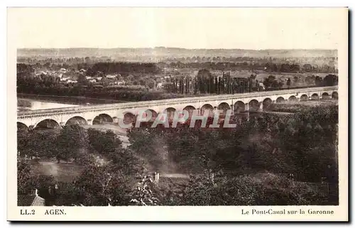 Cartes postales Agen La Pont Canal sur la Garonne
