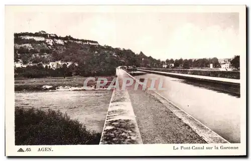 Ansichtskarte AK Agen Le Pont Canal sur la Garonne