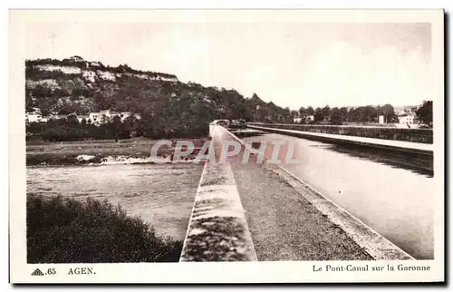 Cartes postales Agen Le Pont Canal sur la Garonne