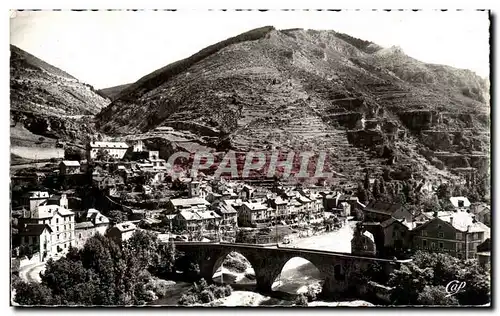 Cartes postales Gorges Du tarn Sainte Enimie LA Ville vue du Rocher du Tunnel