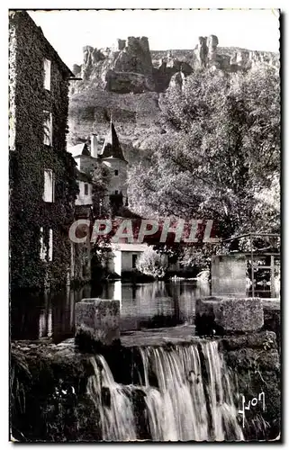 Cartes postales Florac (Lozere) Le rocher de Rachefort et la chute du Pecher