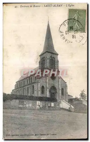 Ansichtskarte AK Environs de Roanne Saint Alban L Eglise