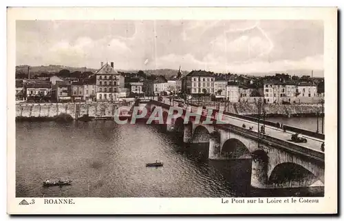 Cartes postales Roanne Le Pont sur la Loire et Coteau