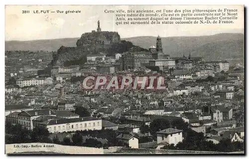 Cartes postales Le Puy Vue Generale