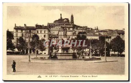 Cartes postales Le Puy Fontaine Corzatier Place du Breull