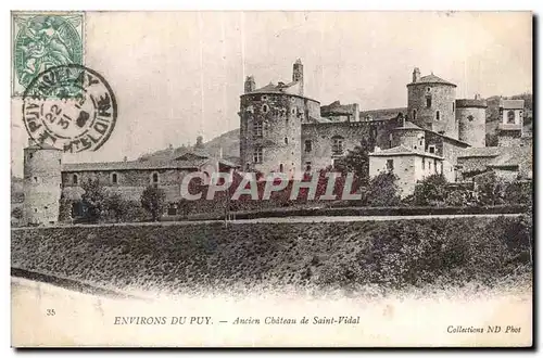 Cartes postales Environs Du Puy Ancien Chateau de Saint Vidal