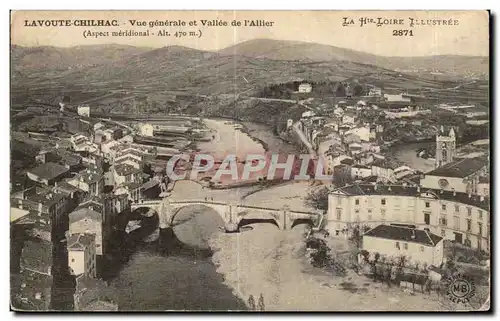 Ansichtskarte AK Lavoute Chilhac Vue generale et Vallee de I Allier