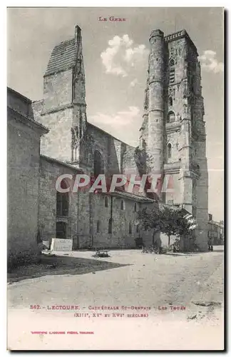 Cartes postales Lectoure Cathedrale St Genvate Les Tours