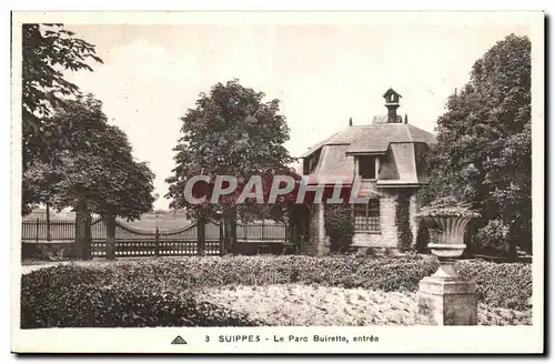 Cartes postales Suippes Le parc Buirette entree