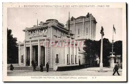 Cartes postales Exposition internationale des Arts Decoratifs Paris 1925 Pavillon national de Belgique