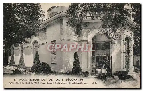 Cartes postales Exposition internationale des Arts Decoratifs Paris 1925 Pavillon de la ville de Paris