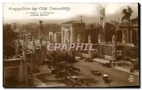 Cartes postales Exposition internationale des Arts Decoratifs Paris 1925 La porte d honneur Edgar Brandt