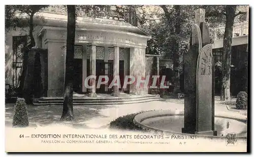 Ansichtskarte AK Exposition internationale des arts decoratifs Paris 1925 Pavillon de Commissariat General