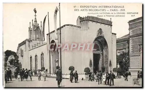 Cartes postales Exposition internationale des arts decoratifs Paris 1925 Pavillon national de la Grande Bretagne