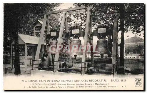 Cartes postales Exposition Internationale des arts decoratifs Paris 1925 les Cloches de Corbie