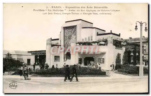 Cartes postales Exposition Internationale des arts Decoratifs Paris 1925 Pavillon La Maitrise