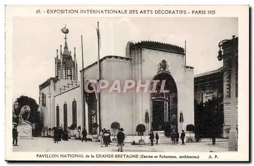 Cartes postales Exposition Internationale des arts Decoratifs Paris 1925 Pavillon National de la Grande Bretagne