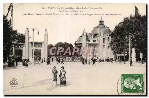 Ansichtskarte AK Paris - Exposition des arts decoratifs La Porte d honneur