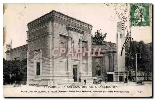 Cartes postales Paris - Exposition des arts decoratifs Pavillon national d Italie