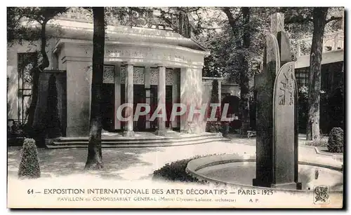 Ansichtskarte AK Exposition Internationale des arts decoratifs - Paris 1925 Pavillon de Commissariat general