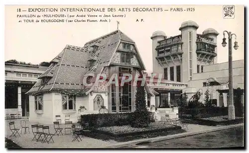 Cartes postales Exposition Internationale des arts decoratifs - Paris - 1925 Pavillon de Mulhouse es Tour de Eou