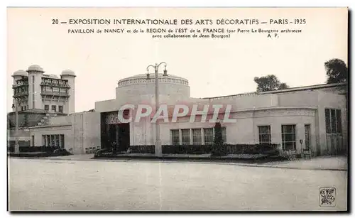 Cartes postales Exposition Internationale des arts decoratifs - Paris - 1925 Pavillon de nancy et de la Region d