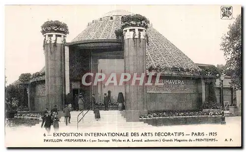 Cartes postales Exposition internationale des arts decoratifs Paris 1925 Pavillon primavera Grands magasins du P