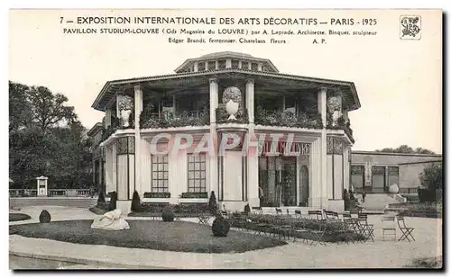 Ansichtskarte AK Exposition internationale des arts decoratifs Paris 1925 Pavillon studium louvre Grands magasins