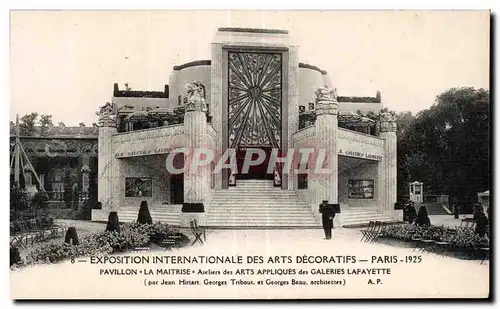 Cartes postales Exposition internationale des arts decoratifs Paris 1925 Pavillon la maitrise ateliers des arts