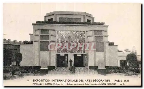 Cartes postales Exposition internationale des arts decoratifs Paris 1925 Pavillon pomone