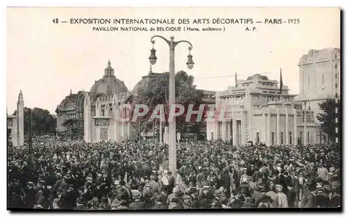 Cartes postales Exposition internationale des arts decoratifs Paris 1925 Pavillon national de belgique