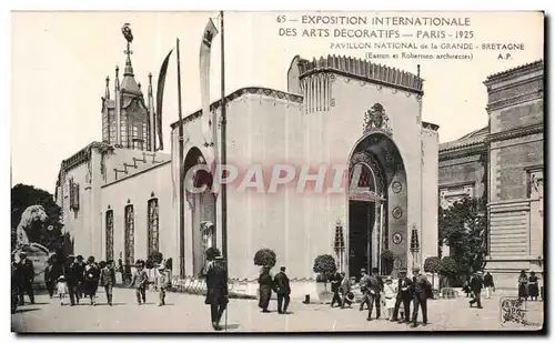 Cartes postales Exposition internationale des arts decoratifs Paris 1925 Pavillon national de la grande Bretagne