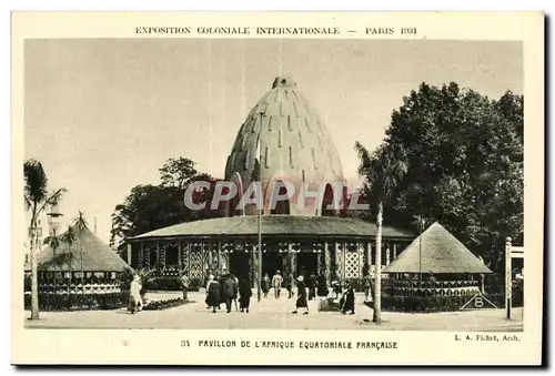 Cartes postales Exposition internationale des arts decoratifs Paris 1925 Pavillon de l afrique equatoriale franc