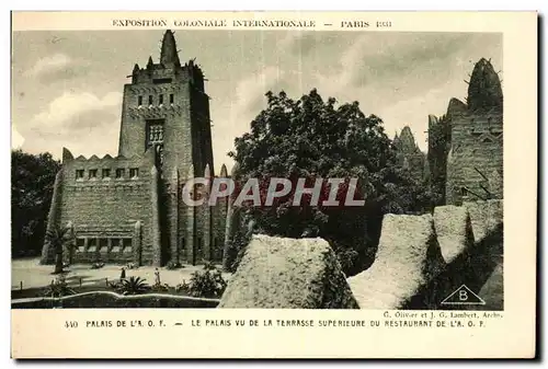 Cartes postales Exposition internationale arts decoratifs Paris 1925 Palais de l a o f le palais vu la terrasse