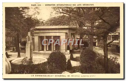 Ansichtskarte AK Paris 1925 exposition internationale des arts decoratlfs Le commissariat general