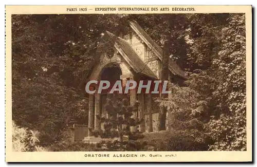 Cartes postales Paris 1925 exposition internationale des arts decoratlfs Oratoire alsacien